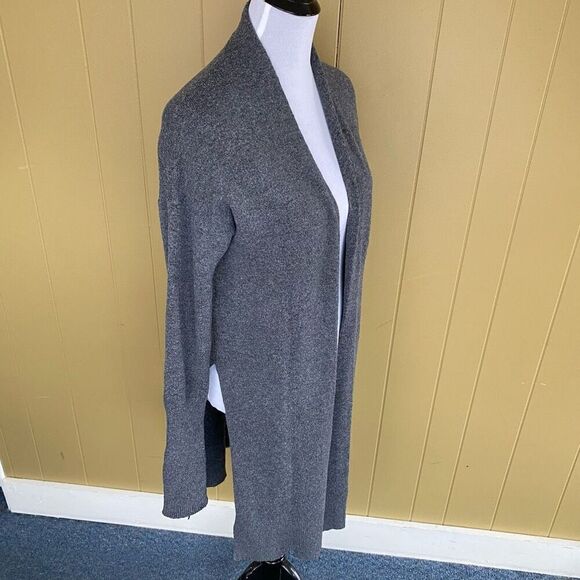 Prologue women S long open front cardigan w/side slits grey - Picture 4 of 11